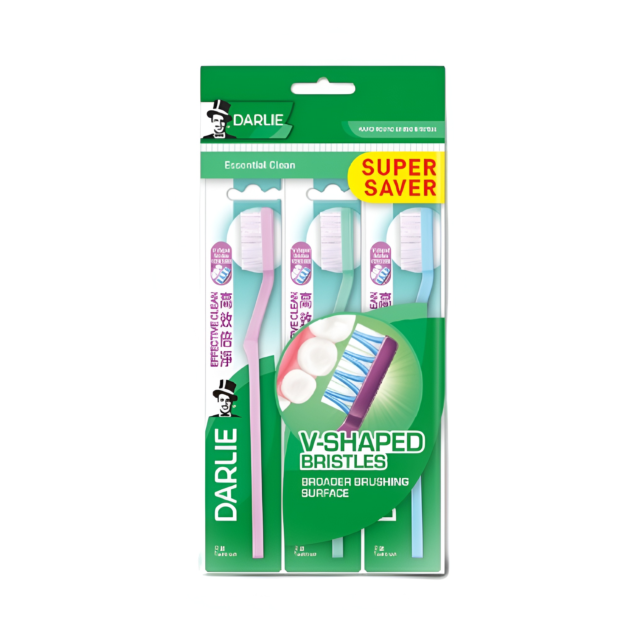 DARLIE Toothbrush Crystal V-Shaped Bristles - 3 PVP