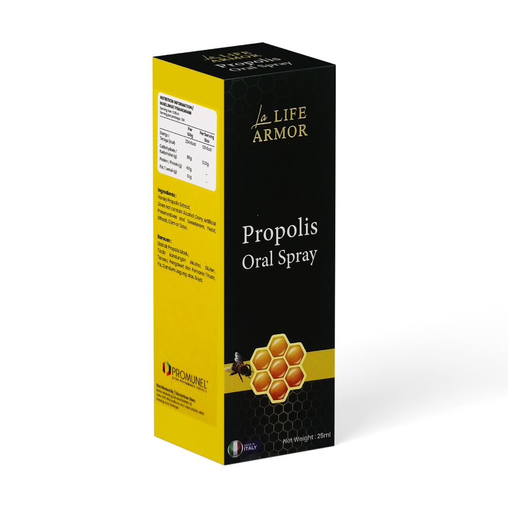 LA LIFE ARMOR Propolis Oral Spray Mouth 25ml - 口腔喷雾 / Suitable as Sore Throat Spray or Ulcer Spray