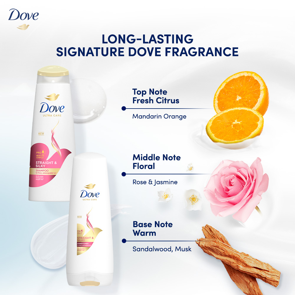 DOVE Damage Therapy Shampoo 330ml -  Straight & Silky, 直顺修护洗发水, 改善毛躁