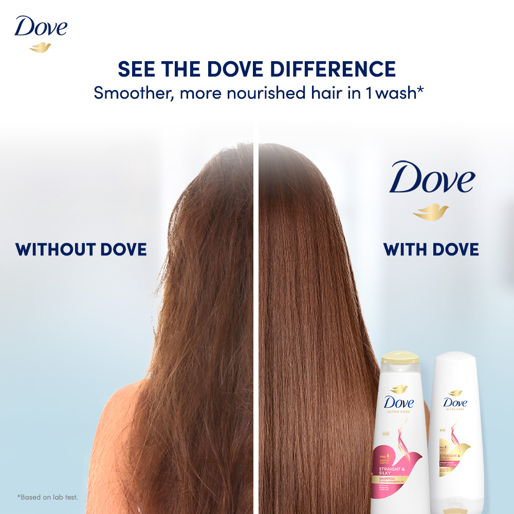 DOVE Damage Therapy Shampoo 330ml -  Straight & Silky, 直顺修护洗发水, 改善毛躁
