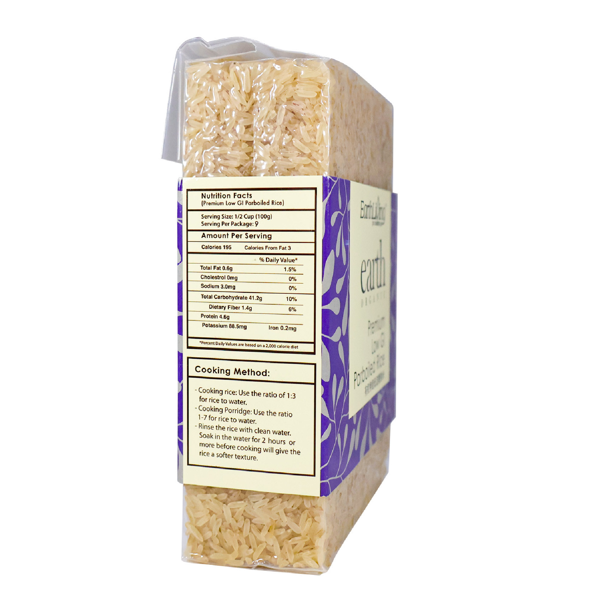 [HOE] EARTH LIVING PREMIUM LOW GI PARBOILED RICE 900G