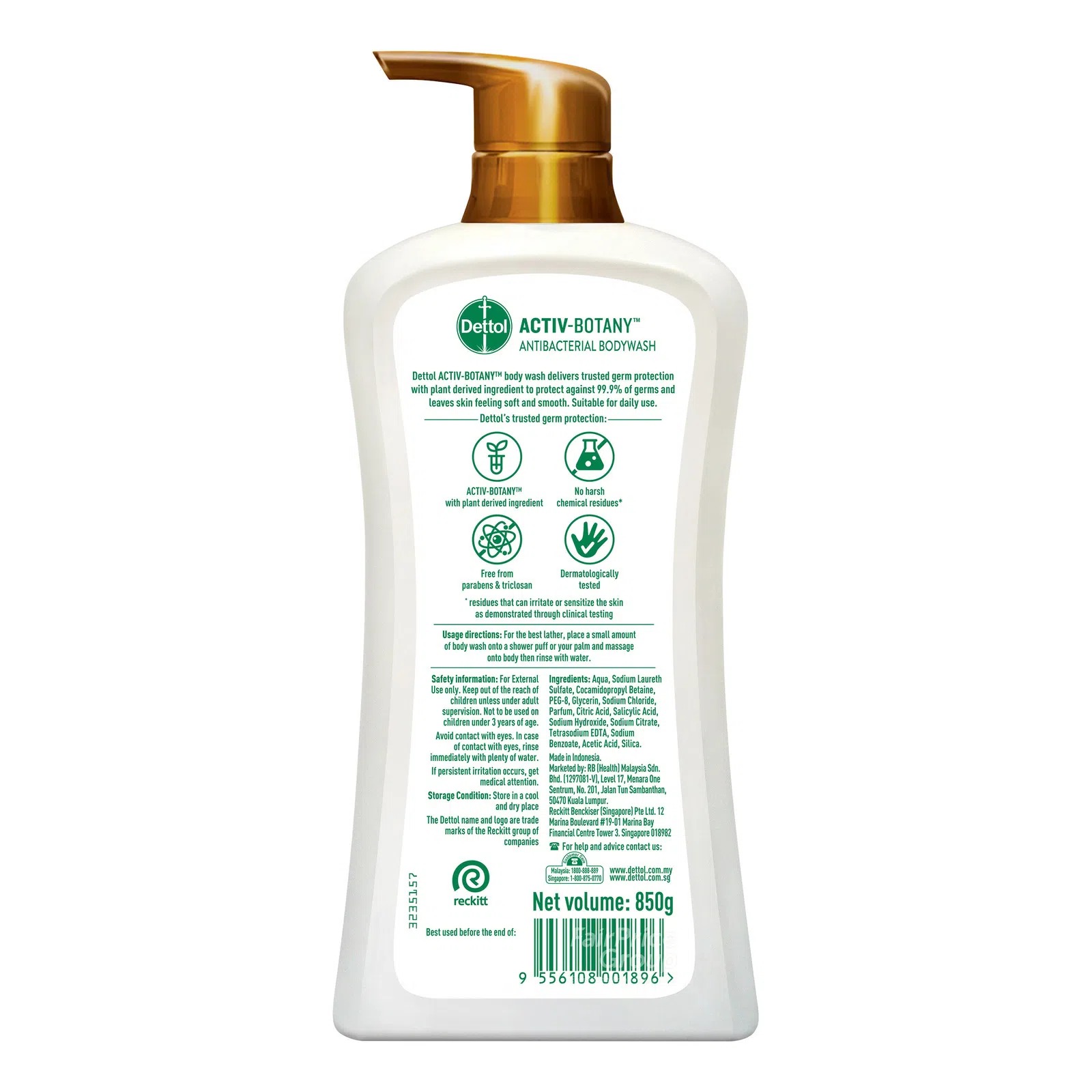 DETTOL BOTANICAL SHOWER GEL 850G (BOTTLE) - LAVENDAR
