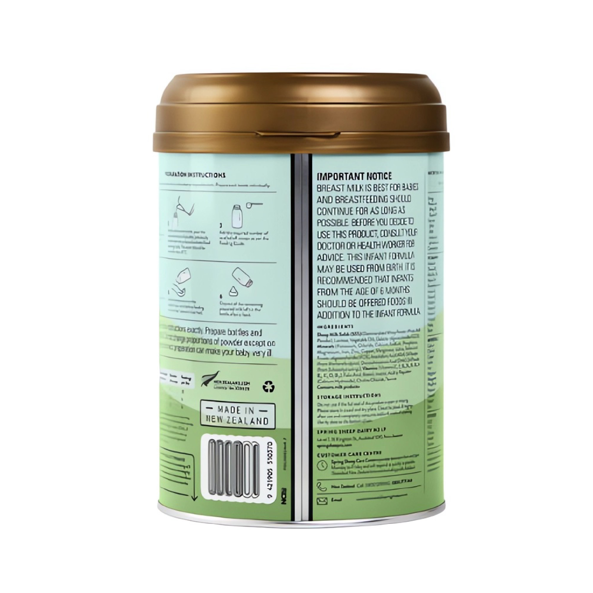 SPRING SHEEP GS-OVI Step 1 Infant Formula 700g, Nutrition for newborn babies (0-6 Months), 婴儿配方奶粉