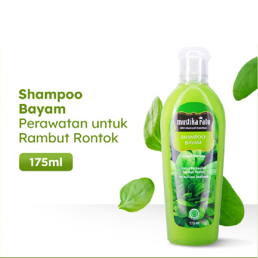 (CLR)Mustika Ratu Shampoo Rambut Gugur - Syampoo Bayam for Hair Loss 175ml EXP:2027.11.30