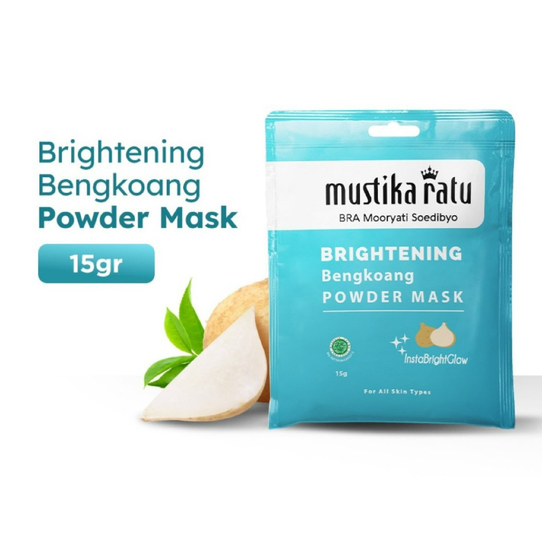 (CLR)Mustika Ratu Skincare - Bengkoang Powder Mask for Brightening Mask Muka ( Masker Mustika Ratu 15g) EXP:2027.5.31