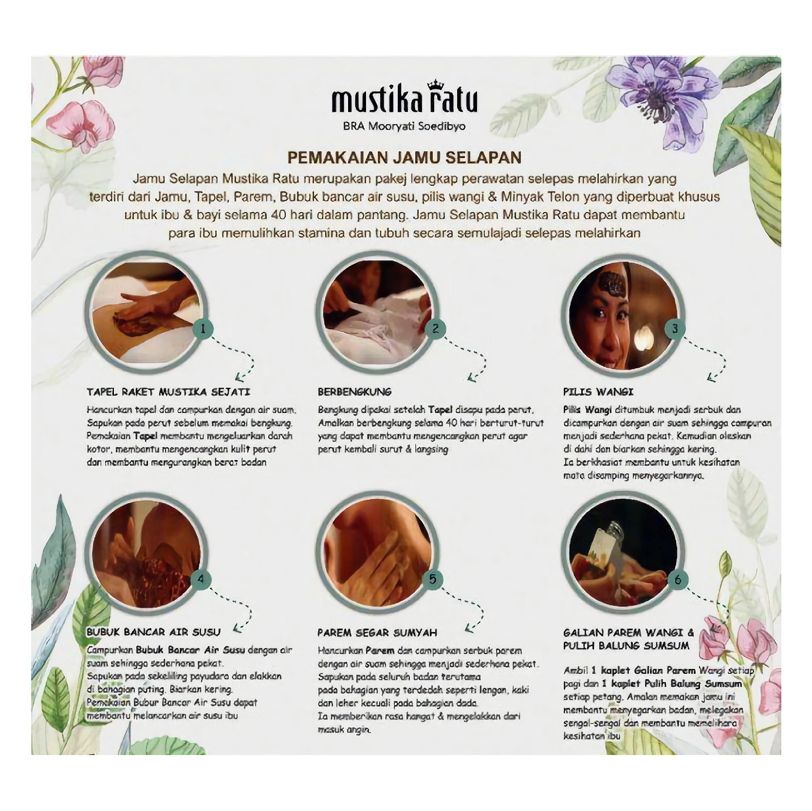 (CLR)Mustika Ratu Jamu Selapan / Jamu Bersalin / Jamu Mustika Ratu / Post Natal Care EXP:2027.4.30