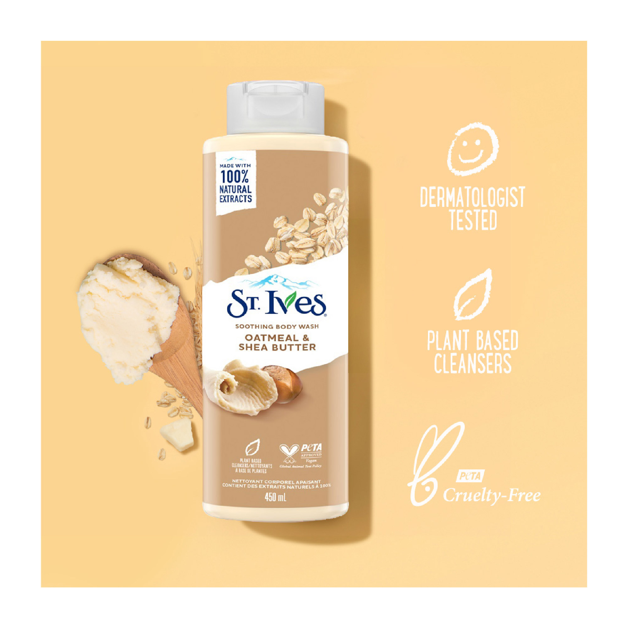 ST IVES Soothing Body Wash 473ml - Oatmeal & Shea Butter