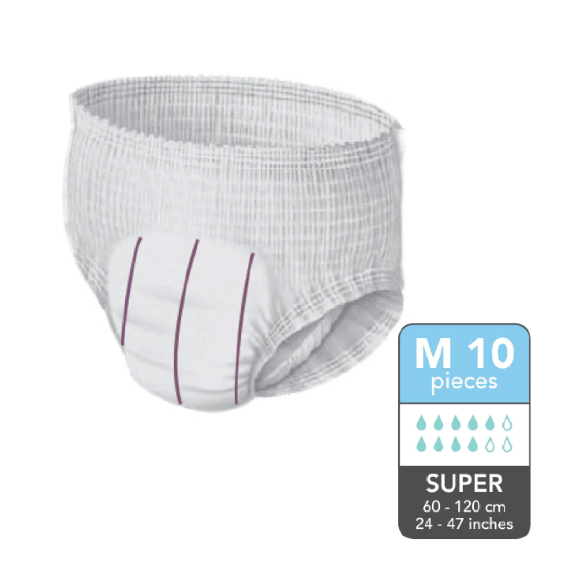 ABSORBA Nateen Super Pants M 10's, Lampin Dewasa, 防漏成人纸尿裤