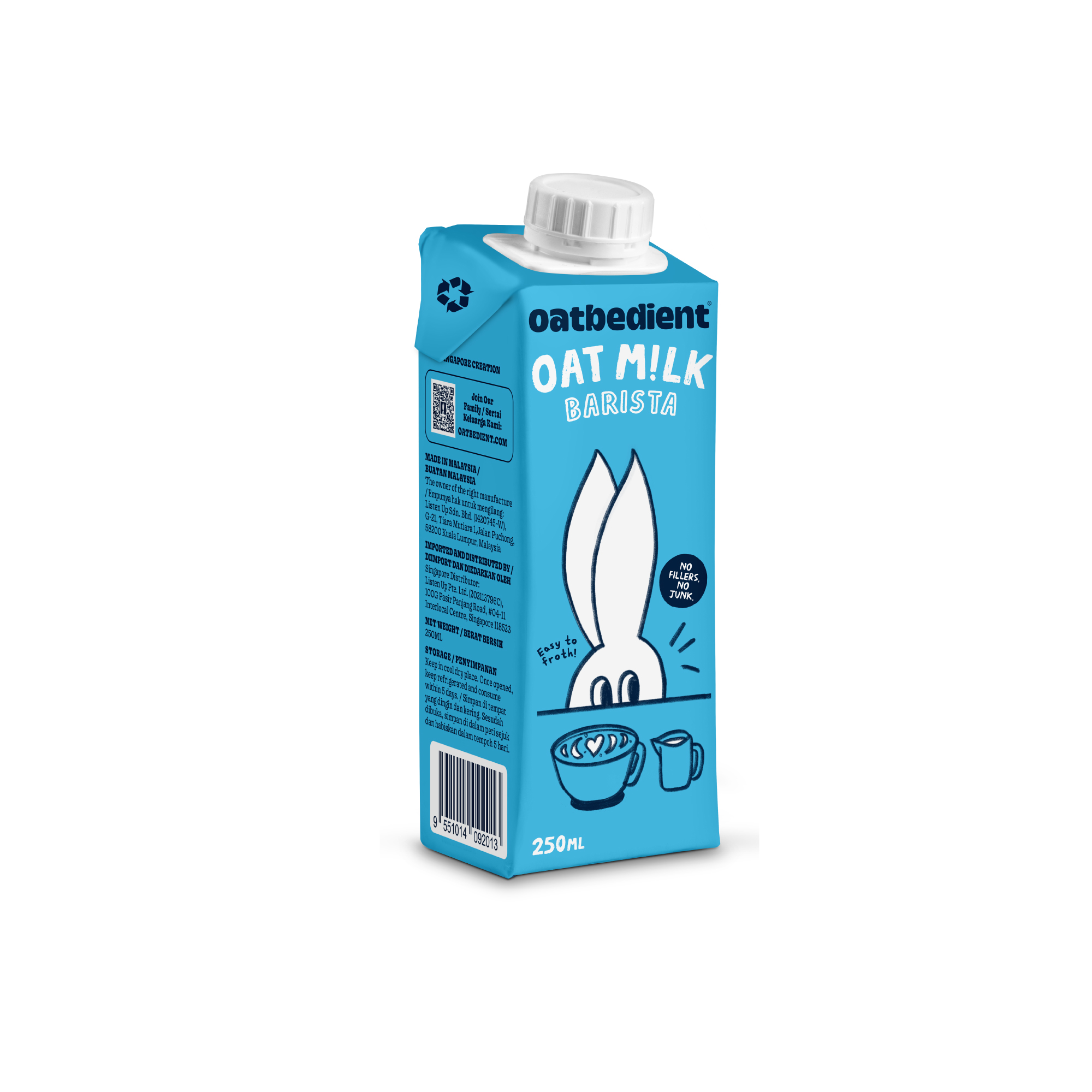 (CLR)OATBEDIENT READY TO DRINK OAT MILK BARISTA 250ML (EXP: 01/2027)