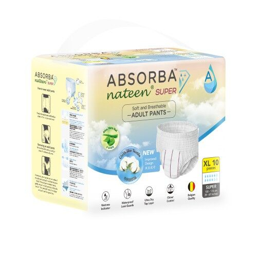 ABSORBA Nateen Super Pants XL 10's, Lampin Dewasa