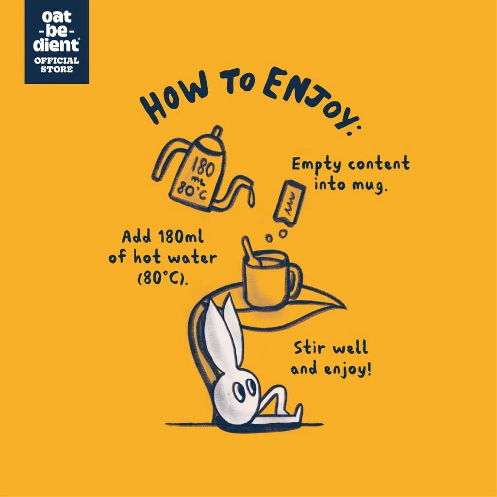 OATBEDIENT Cafe Oat Milk Latte 23g X 10's - Susu Oat ,燕麦牛奶