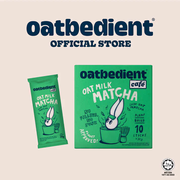 (CLR)OATBEDIENT CAFE OAT MILK MATCHA 30G X 10'S (EXP: 01/2027)