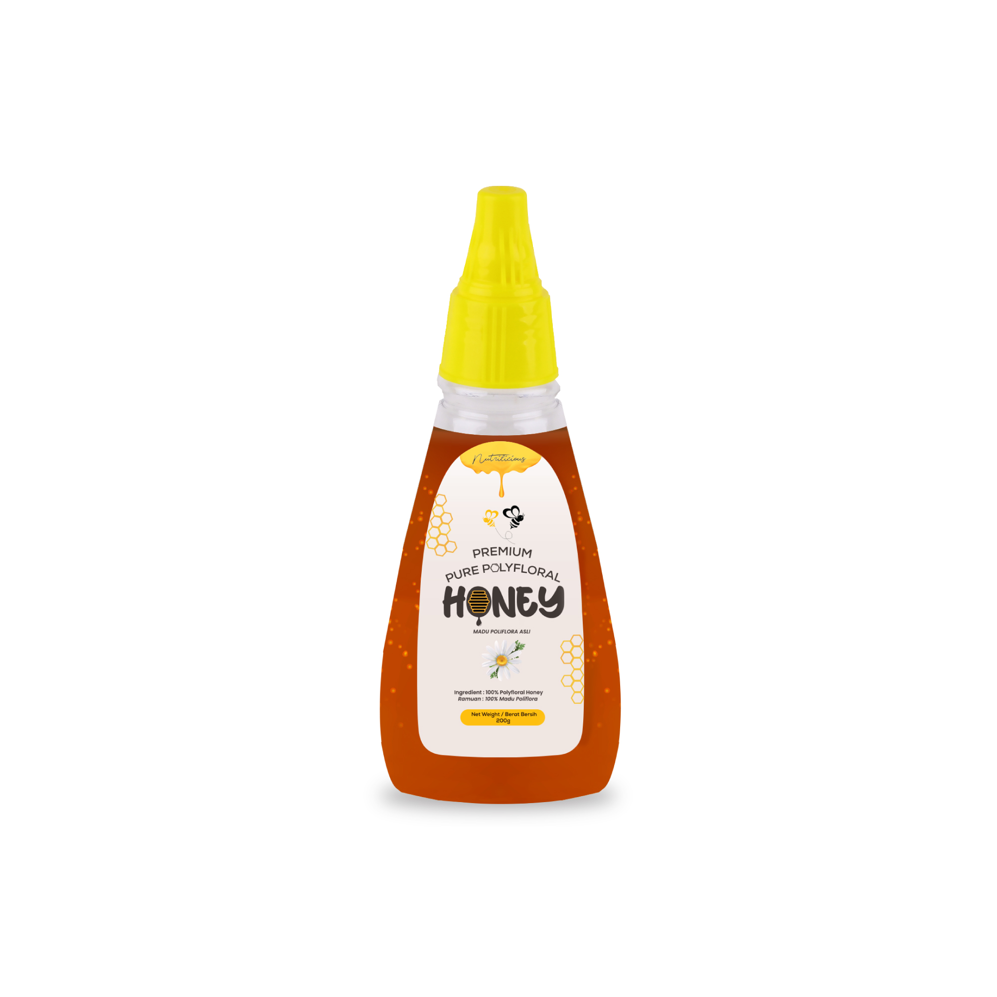 NUTRILICIOUS Premium Pure Polyfloral Original Honey Madu Asli Flora 200g (纯蜂蜜/蜂蜜/花蜜)