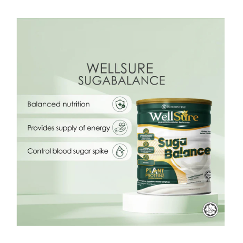 KINOHIMITSU Wellsure Sugabalance (850g) Diabetes Supplement, Blood Sugar Control, Kencing Manis Supplement 糖尿病