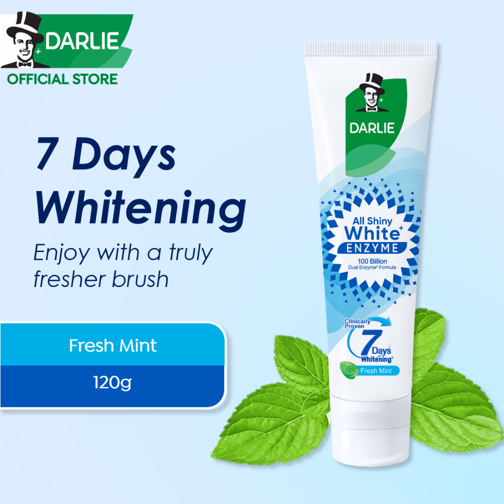 DARLIE All Shiny White Supreme Enzyme Fresh Mint Whitening Toothpaste120G-Health And Beauty,Oral Care ,Toothpaste(牙膏）