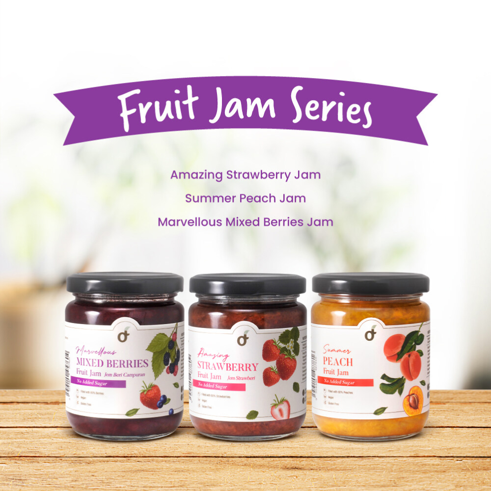 [CLR] DELIFOOD PRODUCTION Marvellous Mixed Berries  Fruit Jam 240g- Fruit Jam, Jam, Berries (EXP: 05/2026)