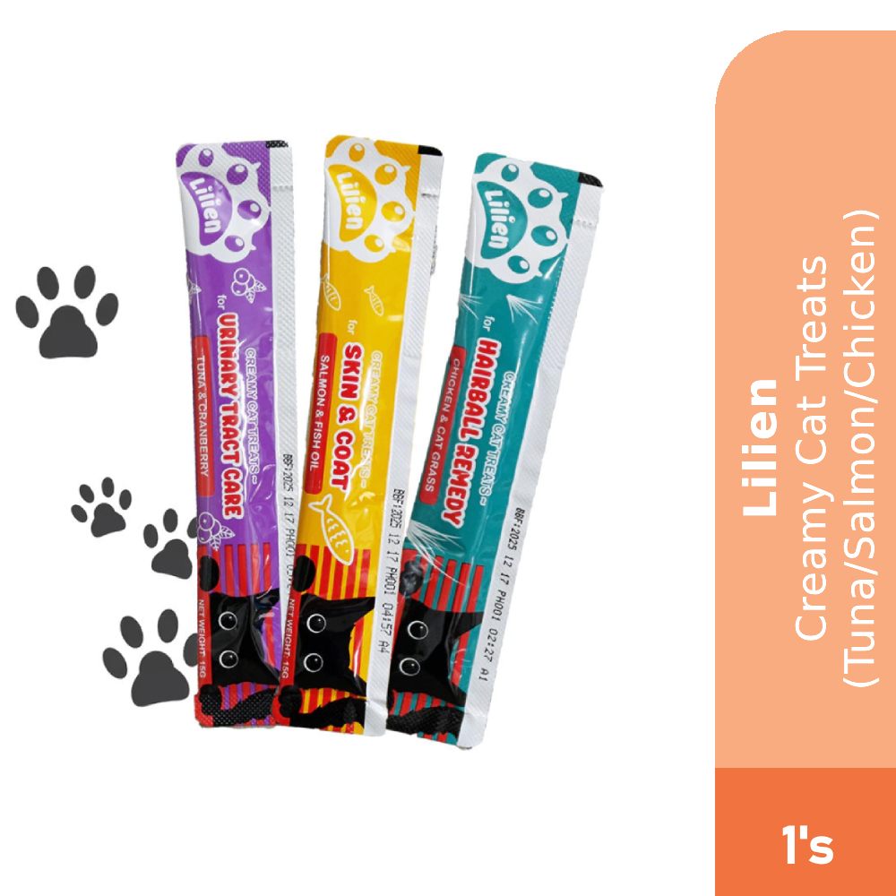 LILIEN Creamy Cat Treat (Tuna/Salmon/Chicken) 1's for Makanan Kucing, Cat Snack, 猫粮