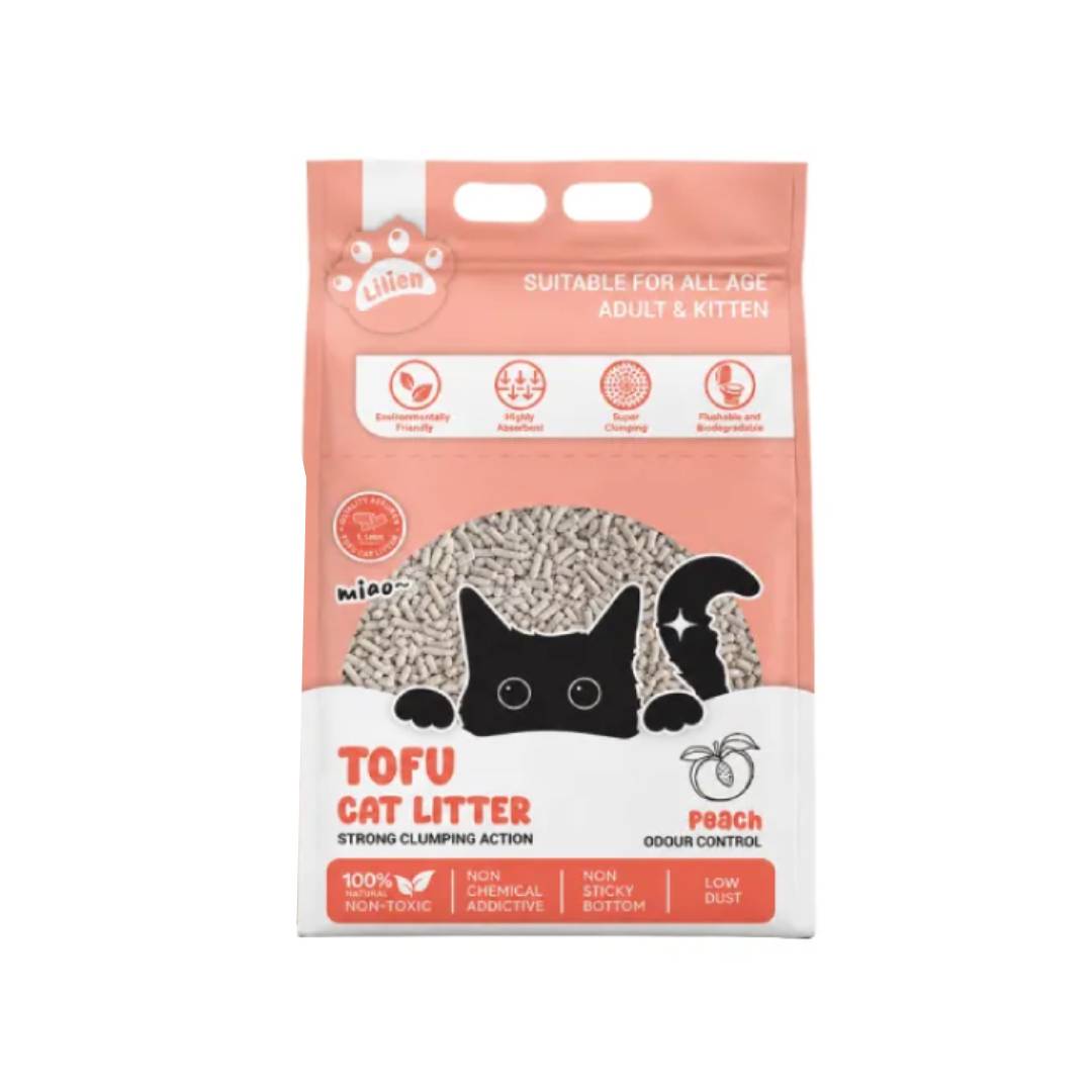 LILIEN Cat Tofu Litter 6L/1.6kg for Pasir Kucing, Cat Litter Tofu, Cat Sand