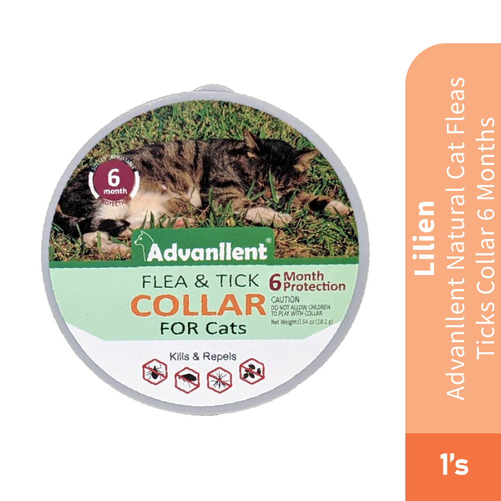 LILIEN Advanllent Natural Cat Fleas Ticks Collar 1's for Cat Collar, Ubat Kutu Kucing