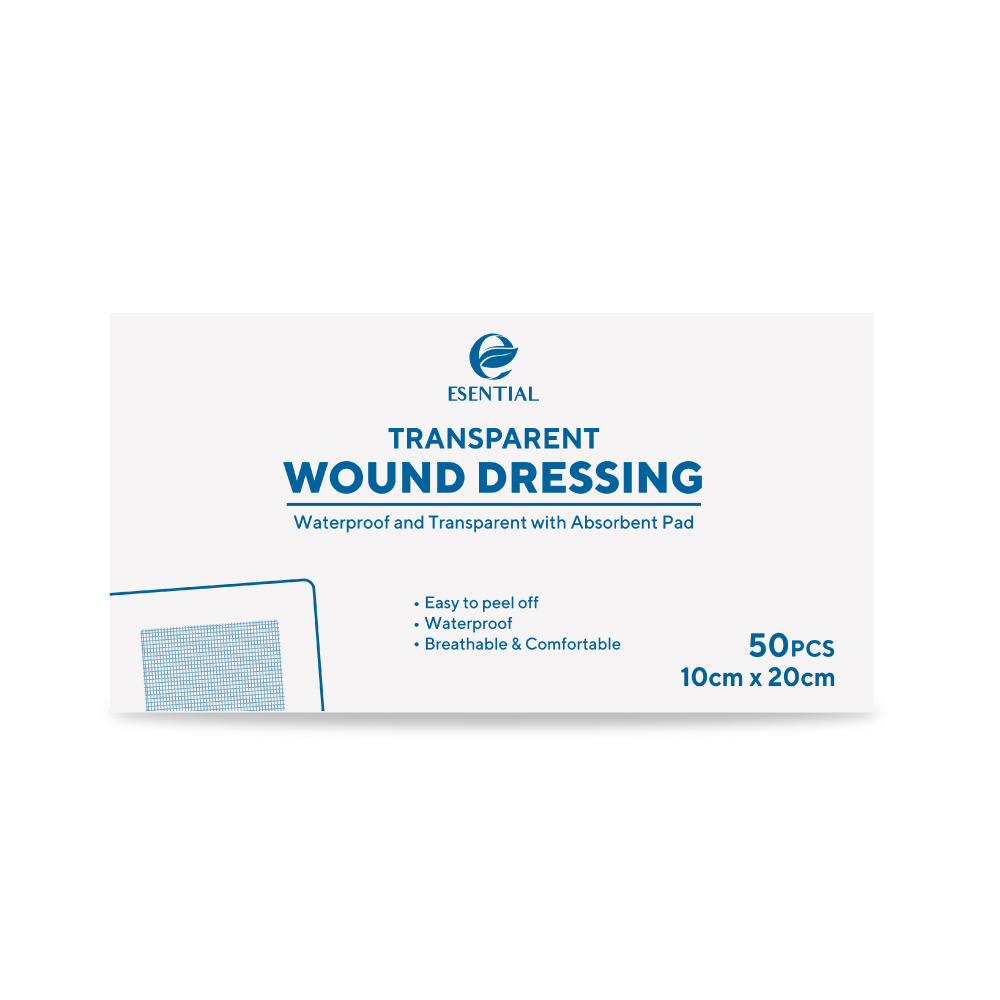 ESENTIAL Transparent Wound Dressing 50's for Wound Dressing Waterproof, Dressing Set