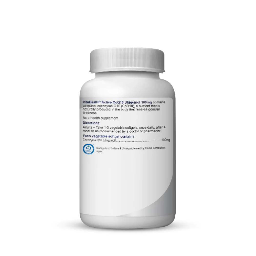 Vitahealth Active CoQ10 Ubiquinol 100mg 30's for Q10 supplement, CoQ10, Q10