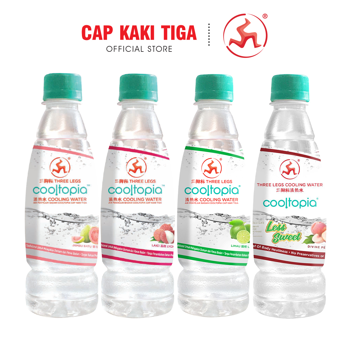 THREE LEGS Cooltopia 320ML - Peach