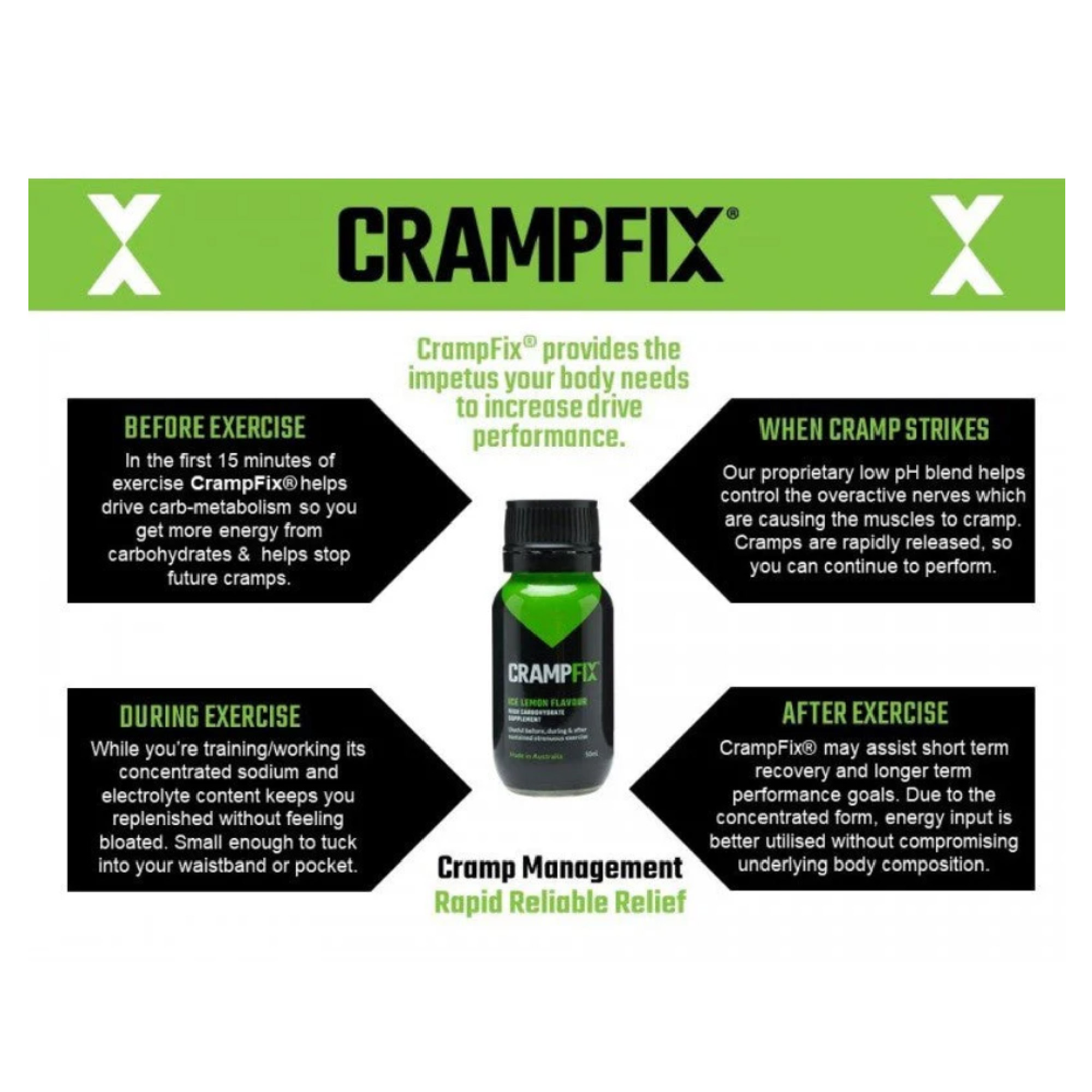 CRAMPFIX QUICKFIX SHOTS 50ML - LEMON