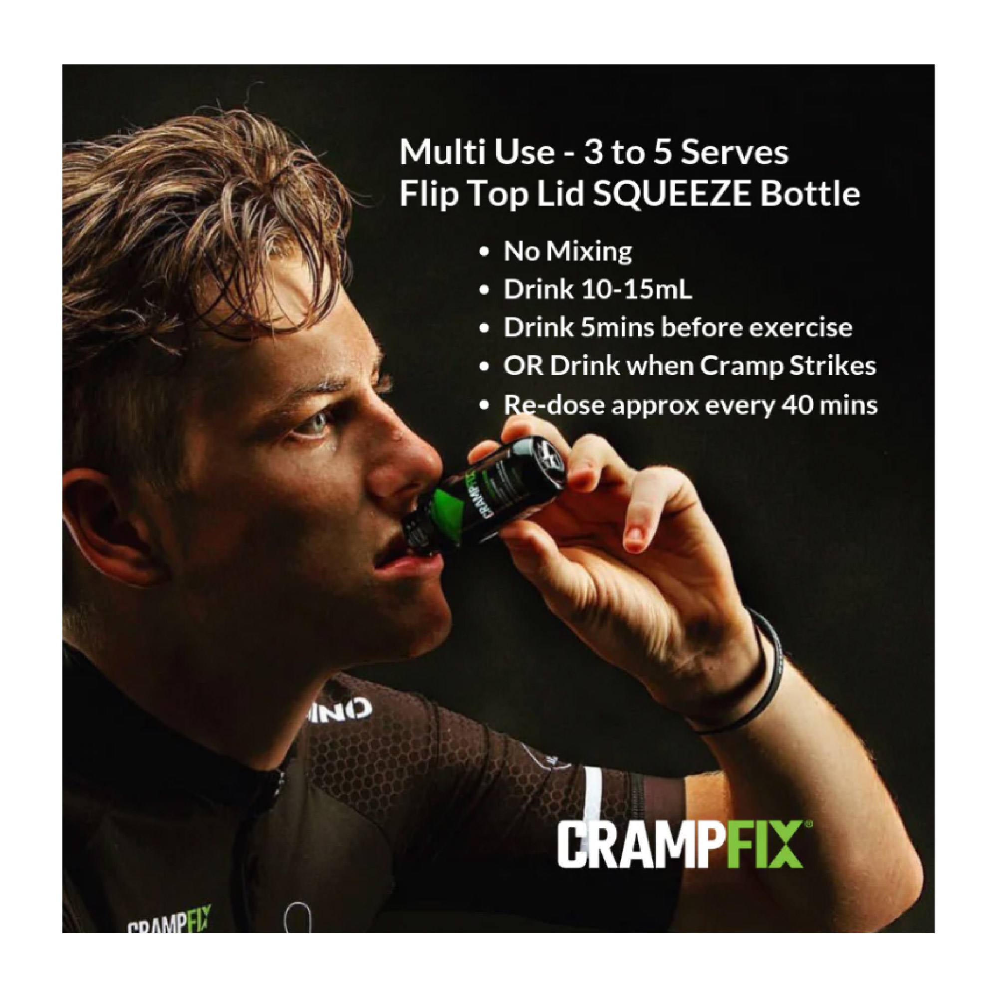 CRAMPFIX Quickfix Shots 50ml (Lemon) for Relieve Muscle Cramps, Sport