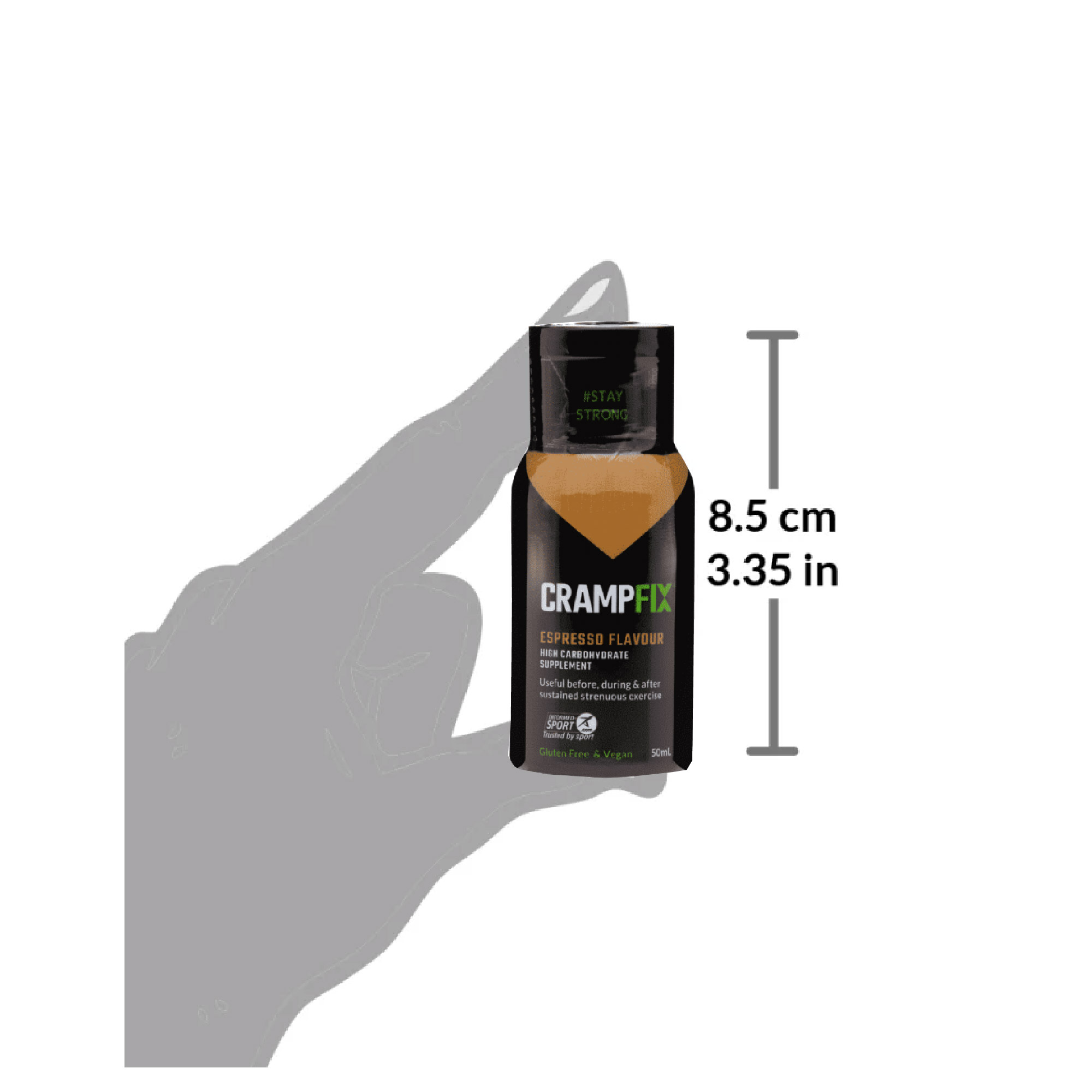CRAMPFIX Quickfix Shots 50ml Espresso (Caffeinated) for Relieve Muscle Cramps, Sport