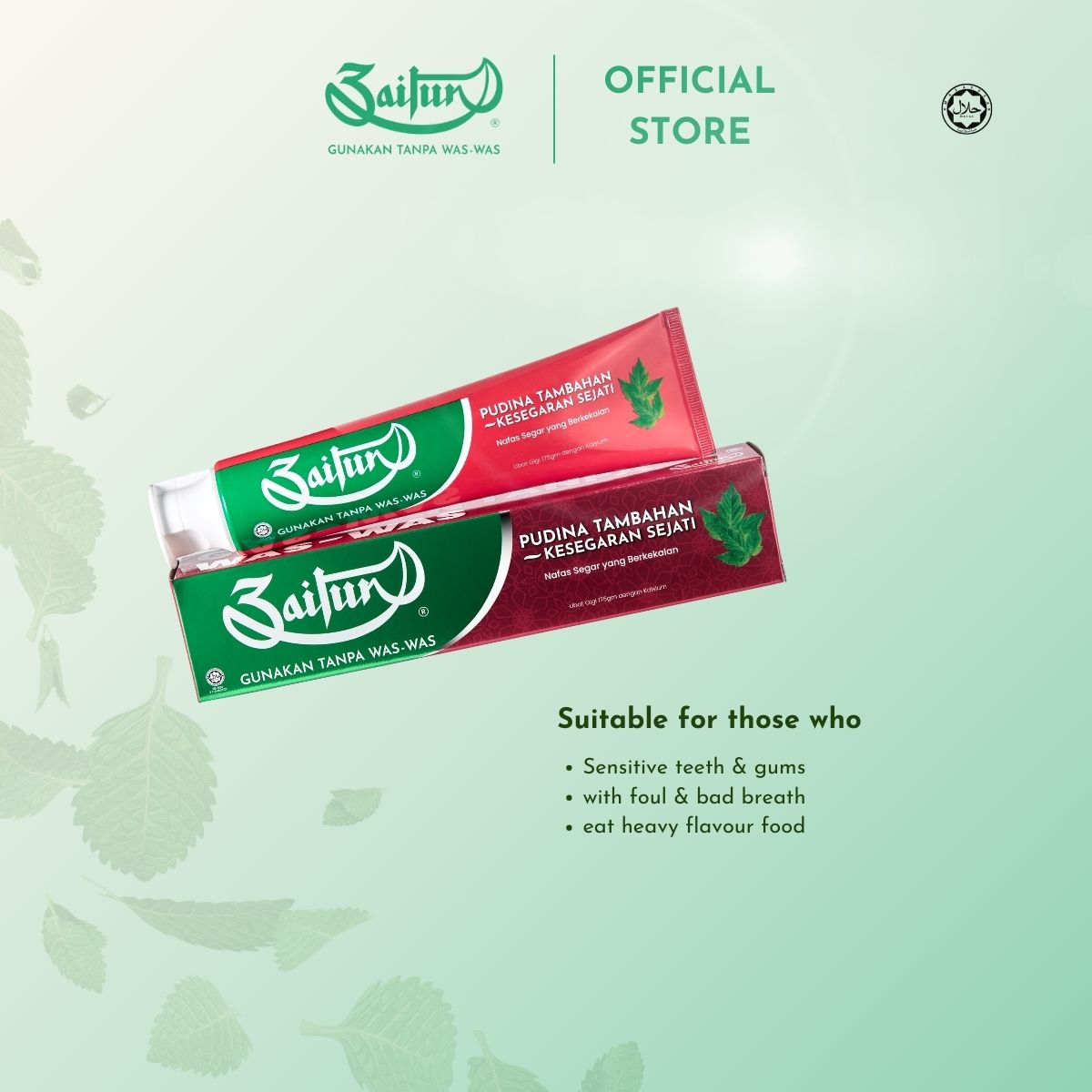 ZAITUN Toothpaste Extra Mint 175g, Ubat Gigi, 牙膏