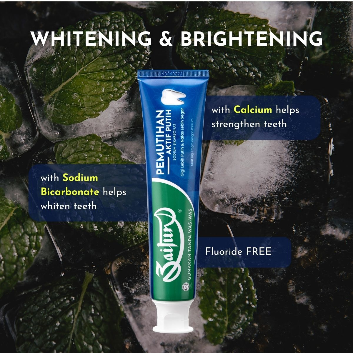 ZAITUN Toothpaste Whitening 175g, Ubat Gigi, 牙膏
