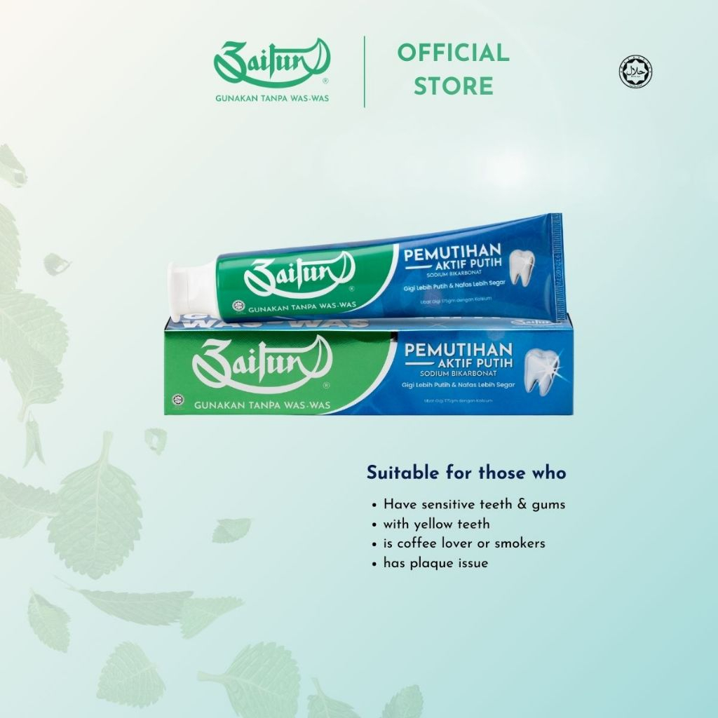 ZAITUN Toothpaste Whitening 175g x  2, Ubat Gigi Pemutih, 美白, 牙膏
