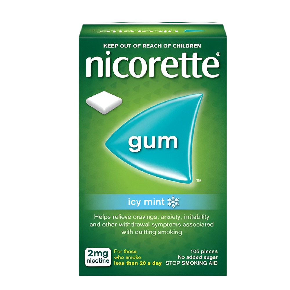 NICORETTE Gums 2mg 15's - ICY Mint, Stop Smoking Aid