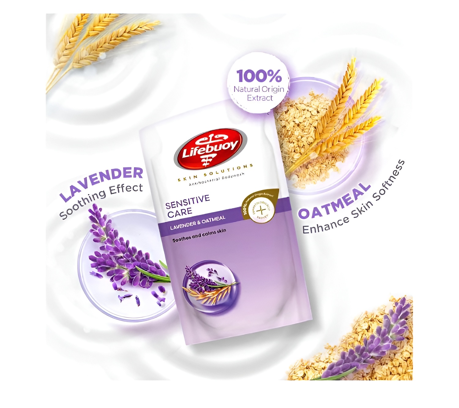 LIFEBUOY Bodywash Refill 800ml - Lavender Sensitive Care