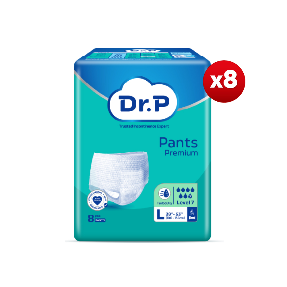 DR.P Premium Level 7 Pants M / L / XL (1 Carton) Adult Diapers Pants Murah, Lampin Dewasa
