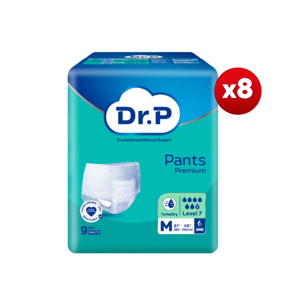 DR.P Premium Level 7 Pants M / L / XL (1 Carton) Adult Diapers Pants Murah, Lampin Dewasa