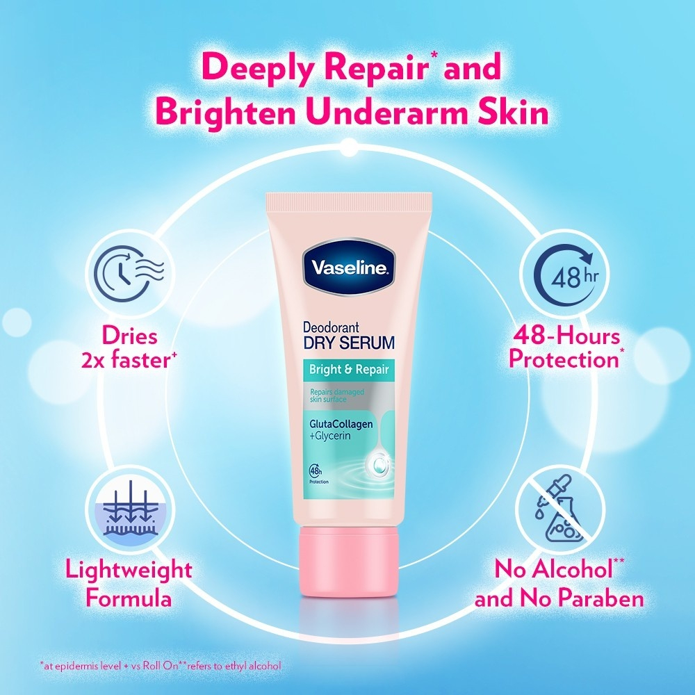VASELINE Dry Serum 45ml  - Bright & Repair for Body Serum, Repairs dull, damaged skin, 凡士林亮肤修复精华, 修复暗沉