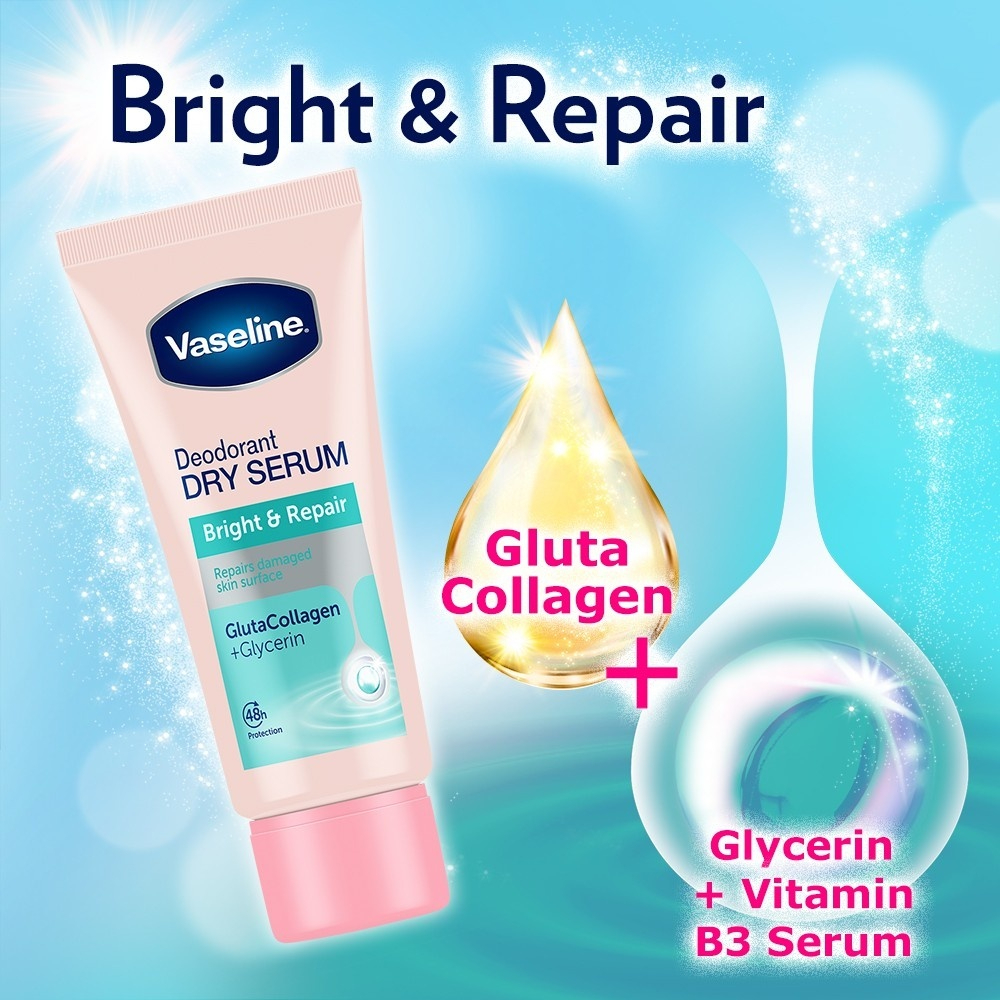 VASELINE Dry Serum 45ml  - Bright & Repair for Body Serum, Repairs dull, damaged skin, 凡士林亮肤修复精华, 修复暗沉