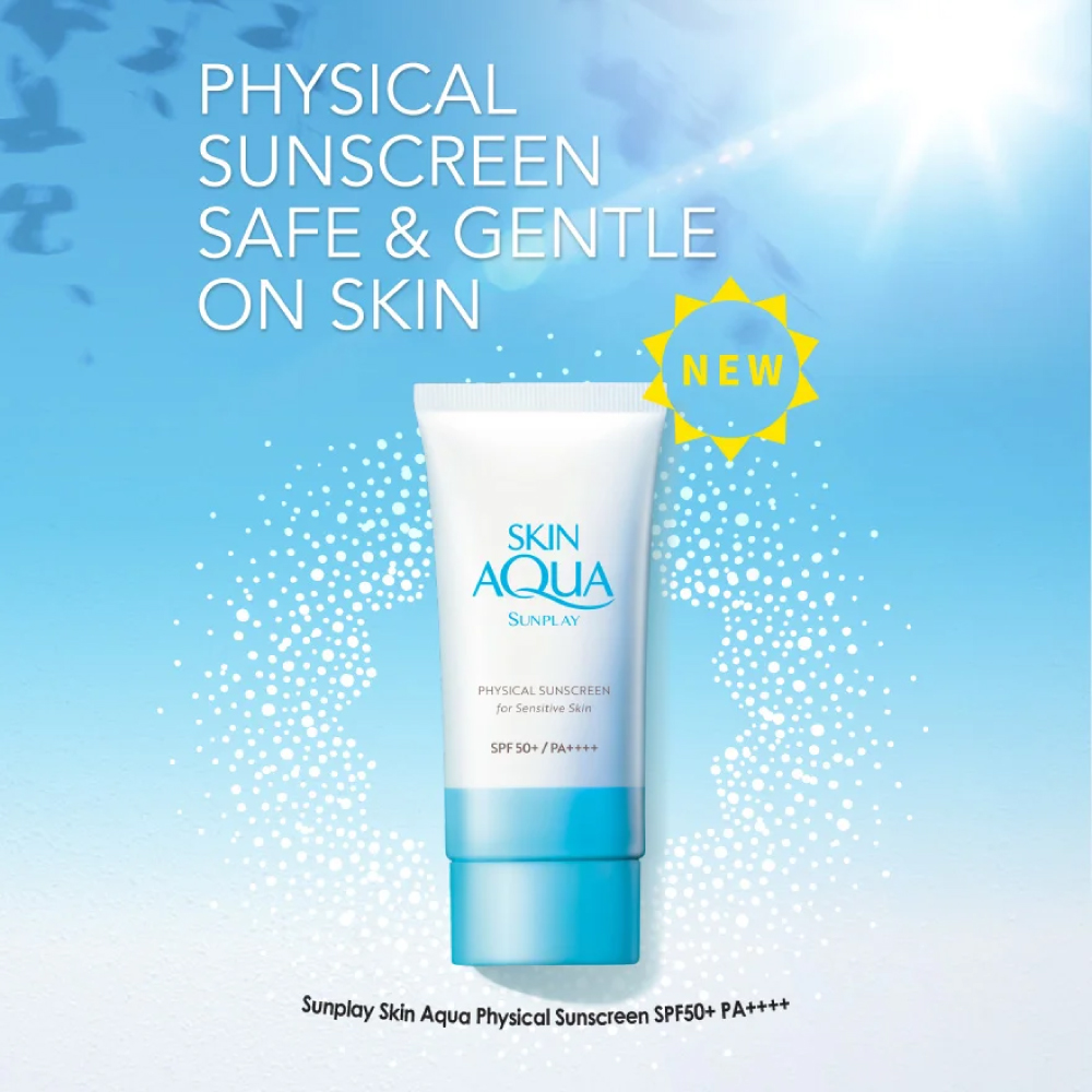 SUNPLAY Skin Aqua Physical Sunscreen Spf50+ 50ml for Sunblock, Sunplay Sunscreen