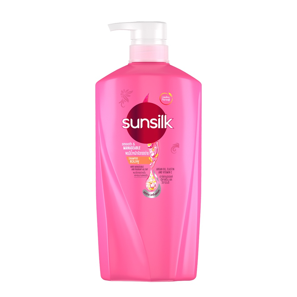 SUNSILK Shampoo 625ml - Smooth & Manageable for frizzy or tangled hair 顺滑, 控毛躁洗发水