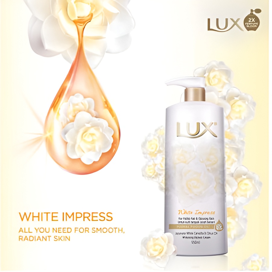 LUX Shower Ceam Refill 600ml -  Bright Impress for Moisturizing and Brightening, 提亮肌肤沐浴乳