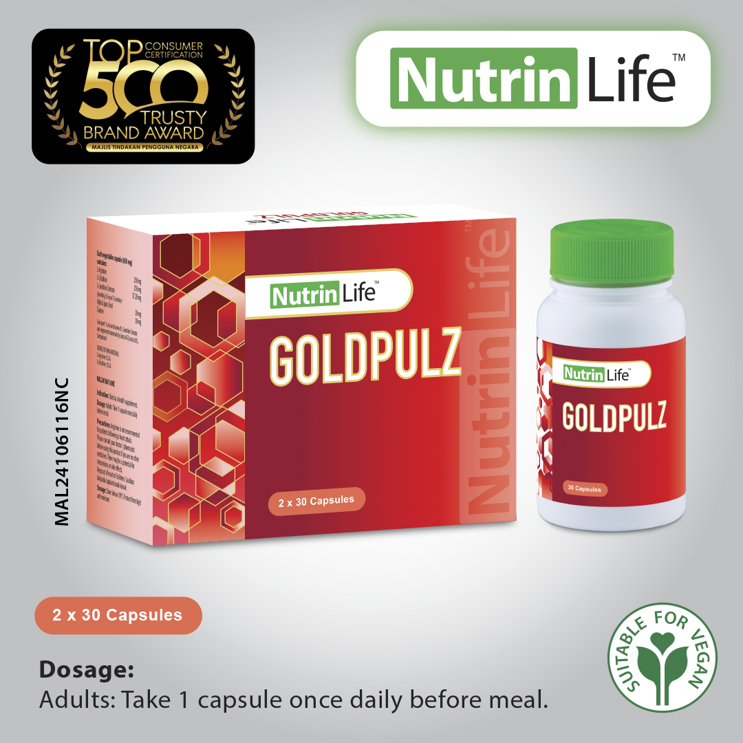 NUTRINLIFE GoldPulz 2X30's with L-Arginine, L-Citruline, Carnitine Supplement