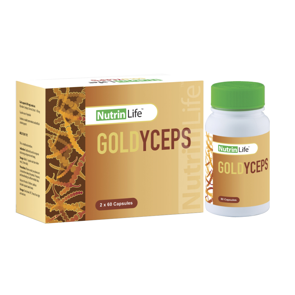 NUTRINLIFE Goldyceps 2X60's for Libido and Energy Booster, Cordyceps Supplement