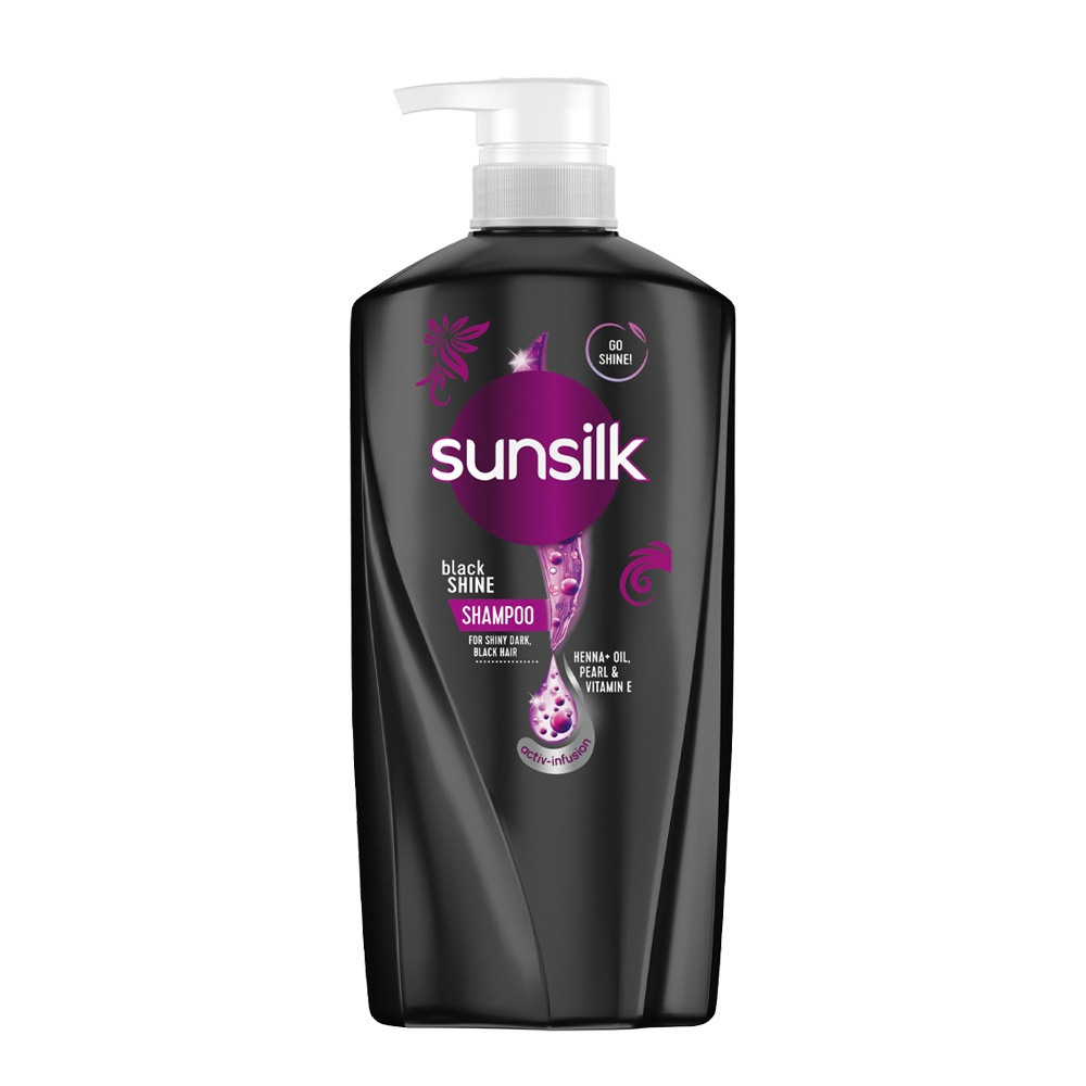 SUNSILK Shampoo 625ml - Black Shine for Shiny Black Hair, 提升黑发光泽