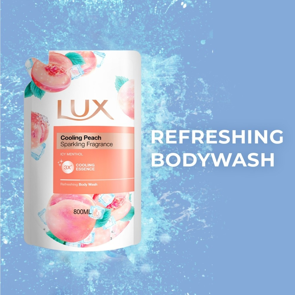 LUX Shower Gel 800ml Refill Gluta Peachy Glow