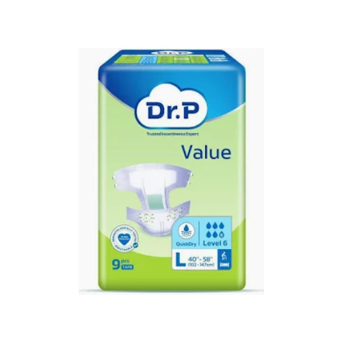 DR.P Value Level 6 Pants M/L/XL (1 Carton) Adult Diapers Pants Murah, Lampin Dewasa