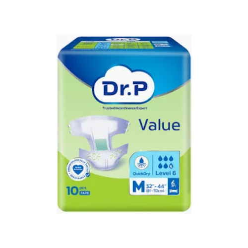 DR.P Value Level 6 Pants M/L/XL (1 Carton) Adult Diapers Pants Murah, Lampin Dewasa