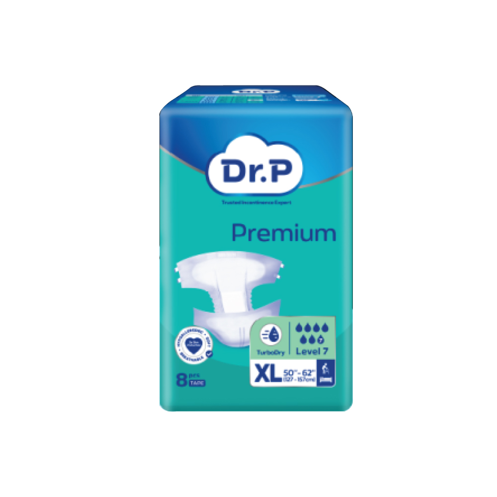 DR.P Premium Level 7 Tape M/L/XL (1 Pack) Adult Diapers Pants Murah, Lampin Dewasa