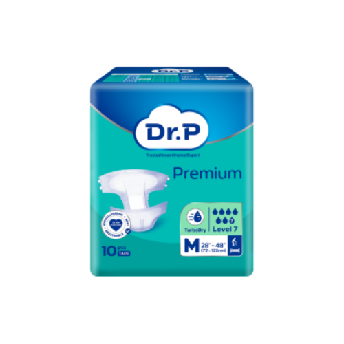 DR.P Premium Level 7 Tape M/L/XL (1 Carton) Adult Diapers Pants Murah, Lampin Dewasa