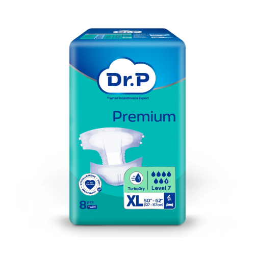 DR.P Premium Level 7 Tape M/L/XL (1 Carton) Adult Diapers Pants Murah, Lampin Dewasa